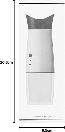 Електричний млин для солі та перцю з керамічним механізмом, USB заряджанням, регулюванням помолу, 1 шт.