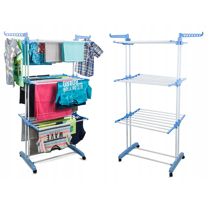 Складана вертикальна сушарка для білизни, велика підлогова стійка для балкона