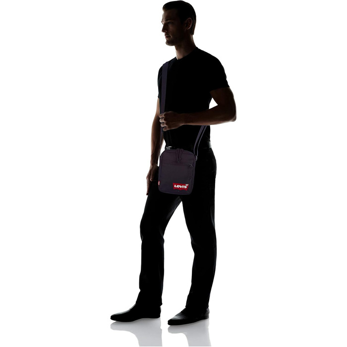 Чорна міні-сумка крос-боді Levi's Mini Crossbody Solid з логотипом Red Batwing
