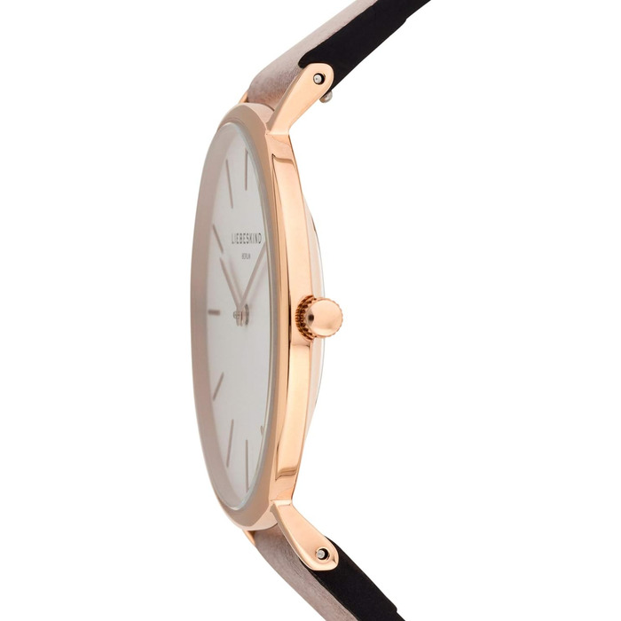 Жіночий годинник Liebeskind Berlin – 38 мм, кварцовий годинник з шкіряним ремінцем, водонепроникність 5ATM, стильний рожево-золотий колір