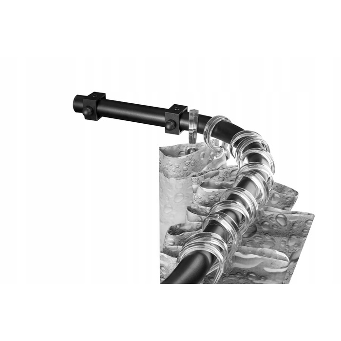 Кутовий штанга для душу Sasko 100-100 x 25 мм, чорна