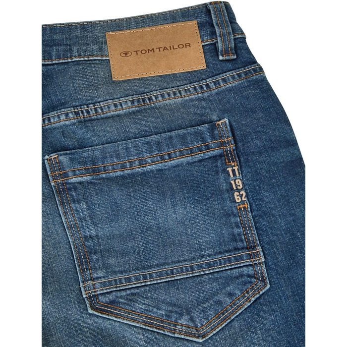 Джинси чоловічі TOM TAILOR Marvin Straight Fit, блакитний денім, еластичні, розміри 30-42 / 32-34