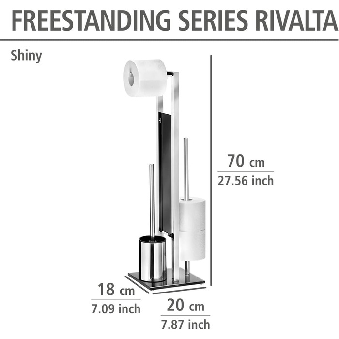 Stand WC-Garnitur Rivalta Stainless Steel Polished