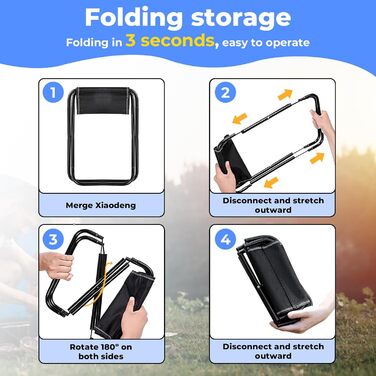 Складний стільчик Falthocker для відпочинку на природі: сад, пляж, кемпінг - легкий та компактний з сумкою для зберігання