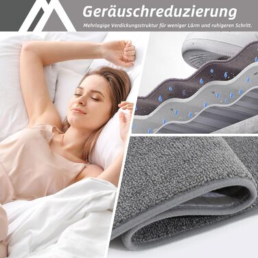 Ковзаючі сходинки для дому COSY HOMEER (15 шт.) 70x22 см, самоклеючі, машинне прання, 100% поліестер, TPE-підкладка, для дітей, літніх людей та домашніх тварин