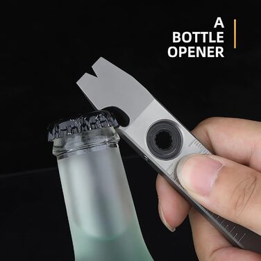 ResafeLy універсальний EDC мультитул з титану: брелок, ломака, відкривачка для пляшок і консервів, ключ, викрутка-тріскачка