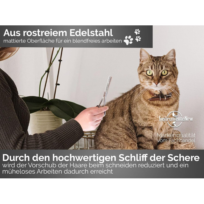 Професійна ножиця для грумінгу собак та котів Solingen з двостороннім зубчастим лезом, Made in Germany, 15,24 см