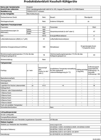 Mini холодильник Exquisit CKB45-0-031F чорного кольору: 47 л, ретро стиль, без морозильної камери