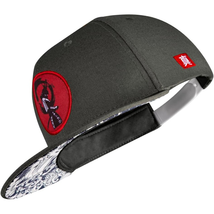 Кепка Snapback Nebelkind Самурай сіра, універсальний розмір, регульована, бейсболка, streetwear стиль