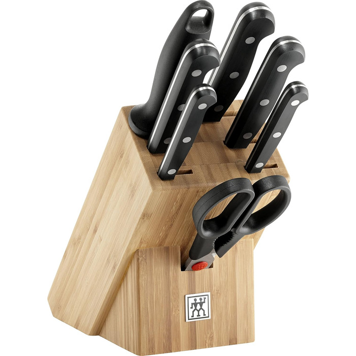Набір ножів ZWILLING Twin Gourmet 8 предметів з бамбуковою підставкою