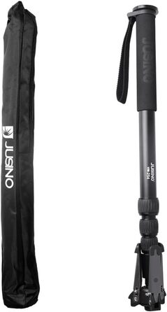 Монопод JUSINO з алюмінію з від'ємним кріпленням/міні-штатив до 153 см, вантажопідйомність 6 кг, VM-254