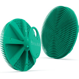 Силіконова щітка для тіла BEAUTAIL, м'яка пілінг-щітка для тіла, для жінок та чоловіків, чутлива шкіра, 1 шт. (Зелена)
