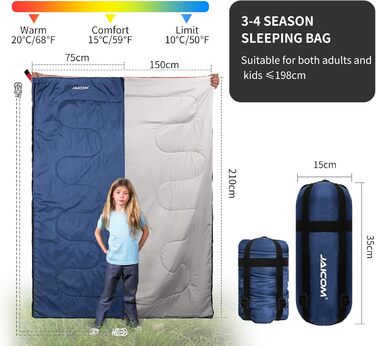 Легкий літній спальний мішок для кемпінгу та відпочинку на природі - для дорослих, зеленого кольору