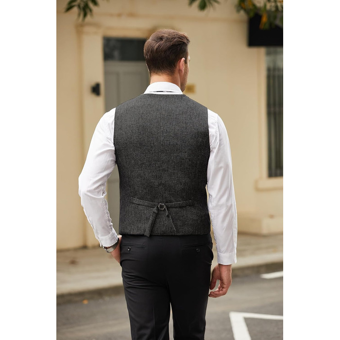 Жилет чоловічий COOFANDY Casual Business Slim Fit, чорний, 3XL