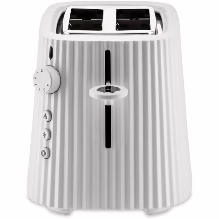 Тостер Alessi Plissé MDL08 W, 850 Вт, білий, 6 режимів, термопластик, європейська вилка, дизайнерський