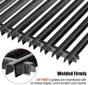 GFTIME решітка для гриля 44x30 см, емальована, для Weber Spirit E-310/E-320/S310/S320/700/900, Genesis Silver/Gold/Platinum B/C, заміна 65906/7525/7526/7527