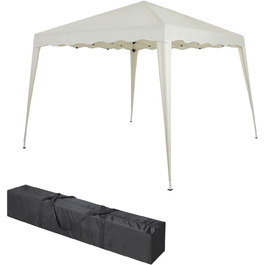 Foldable Gazebo 3x3m including bag | water-resistant, UV 50+ protection | Pop-up tent, foldable gazebo, garden tent, party tent, Capri | Click system metal frame (Cream)