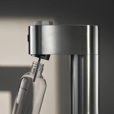 WMF Element One: Автоматичний содовий апарат з нержавіючої сталі, 3 рівні газування, лава (срібний) – для приготування газованої води вдома