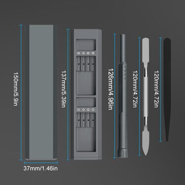 Набір викруток для ювелірів та ювелірного ремонту 44 в 1, електричний, прецизійний, для ноутбуків, окулярів, годинників