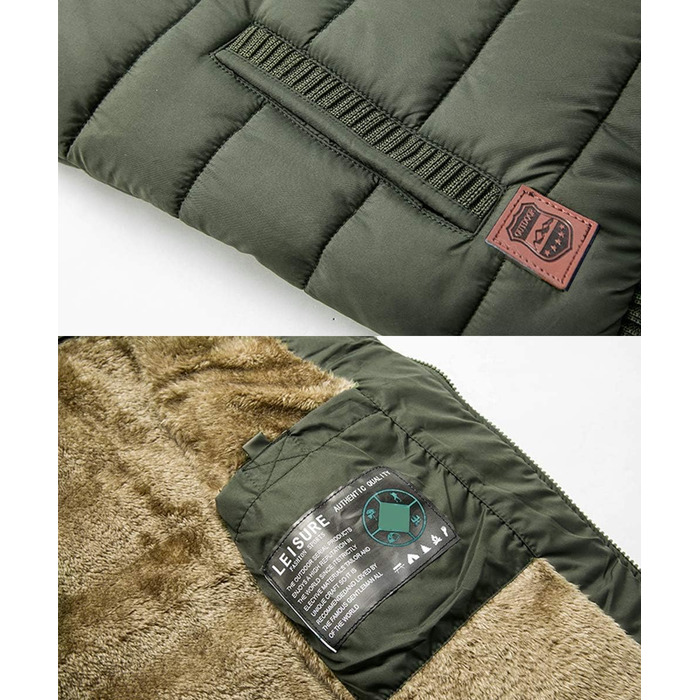 Чоловічий outdoor жилет Vcansion з флісовим коміром, утеплений повсякденний жилет армійного зеленого кольору (S)