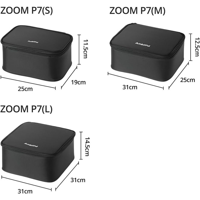 Сумка для фотоапарата AMBITFU Zoom P7 з піною та сіткою (S+M+L) для дронів та аксесуарів
