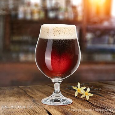Набір пивних келихів PLATINUX Bierpokale 6 шт, 500 мл (макс. 660 мл) з кришталевого скла для пива, тюльпани