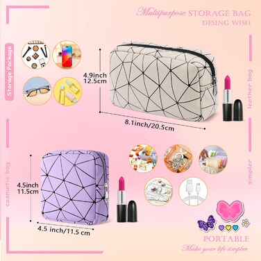 Набір косметичок Desing Wish: 2 шт. (міні + велика) – для подорожей та дому