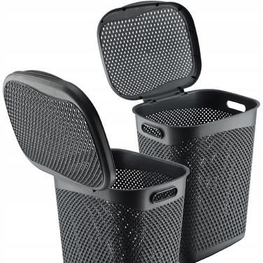 Кошик для білизни KADAX з кришкою, 55 л, сірий