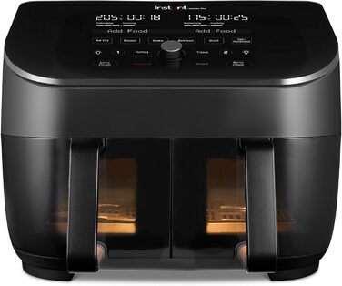 Фритюрниця повітряна Vortex Plus ClearCook 5.7L, чорна, 6-в-1, 1700W, з вікном, 8L