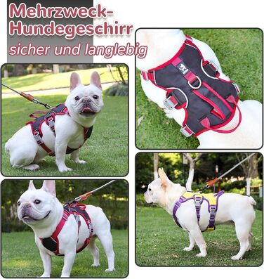 Нашийник для собак з повідком, анти-тяга, безпечний, для маленьких та середніх порід (Чорний, M)