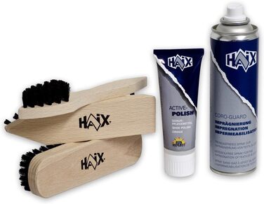 HAIX® Brush Set + Shoe Cream (Black) + Impregnating Agent