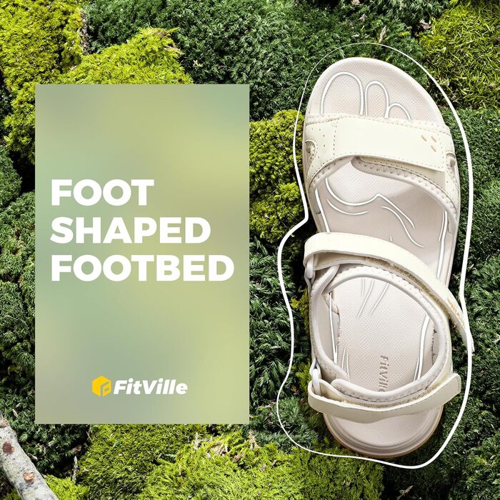 Сандалії жіночі FitVille Weit білі, літні, зручні, на липучці, широка колодка, розмір 41 EU для літніх людей
