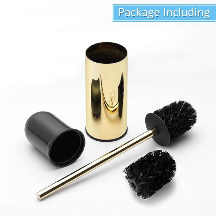 Тримач для унітазної щітки BGL, нержавіюча сталь, золотистий, круглий, підлоговий, для ванної кімнати