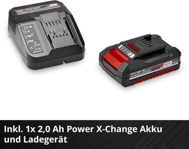 Акумуляторний ударний дриль-шуруповерт Einhell TE-CD 18/40 Li-i +64 (18 В, 40 Нм, 13 мм патрон, 2 швидкості, комплект з акумулятором, зарядним пристроєм та аксесуарами) Power X-Change