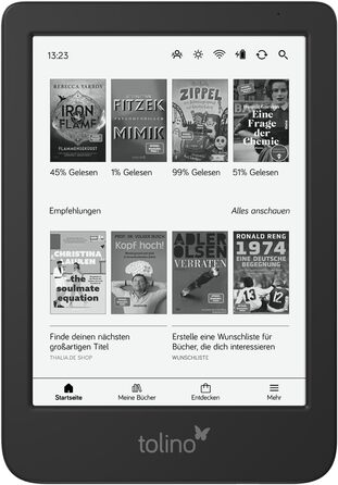 eReader Tolino Shine - компактний та легкий ридер для читання