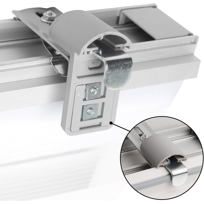 Рулонна штора Sol Royal Duo Rollo DK9 100x160 см без свердління, преміум, з кріпленням Klemmfix, подвійна, широкі смуги, біла