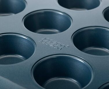 Форма для мафінів Joseph Nest Bake на 12 кексів, антипригарна, карбонова сталь, зручні ручки, компактна