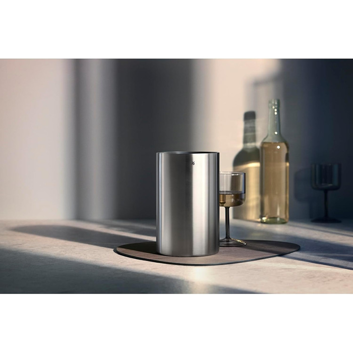 WMF Clever&More Sparkling Wine Cooler Stainless Steel 19.5 cm, Bottle Cooler Double-Walled, Keeps Longer Cool, Sparkling Wine Cooler, Wine Cooler, Ice Cube Container, Matte Finish
