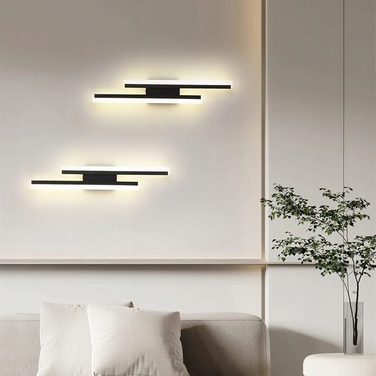 Настінний світильник Tealight чорний, інтегроване LED-джерело 16 Вт
