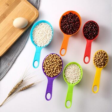 12-Piece Baking Tool Set for the Kitchen, Measuring Spoons, Plastic Measuring Cups with Scale, Measuring Cup for Milk, Coffee Spoons, Kitchen Utensils