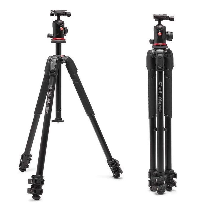Алюмінієвий штатив Manfrotto 190X AS з кулясткою, Arca-Swiss, навантаження 10 кг, для DSLR та бездзеркальних камер