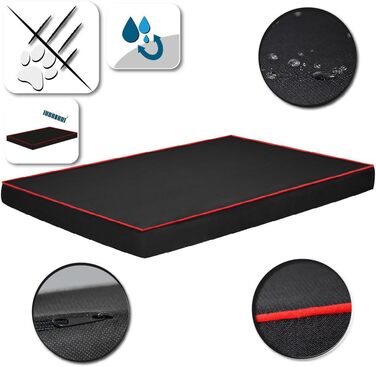 FORTISLINE Dog Mat Dog Bed OAHU Plus 2 Sizes 4 Colors (XL - 120x80x8cm, Grey)