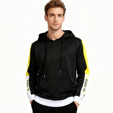 Чоловічий світшот з капюшоном Kenaijing, бавовна, чорний, розмір M