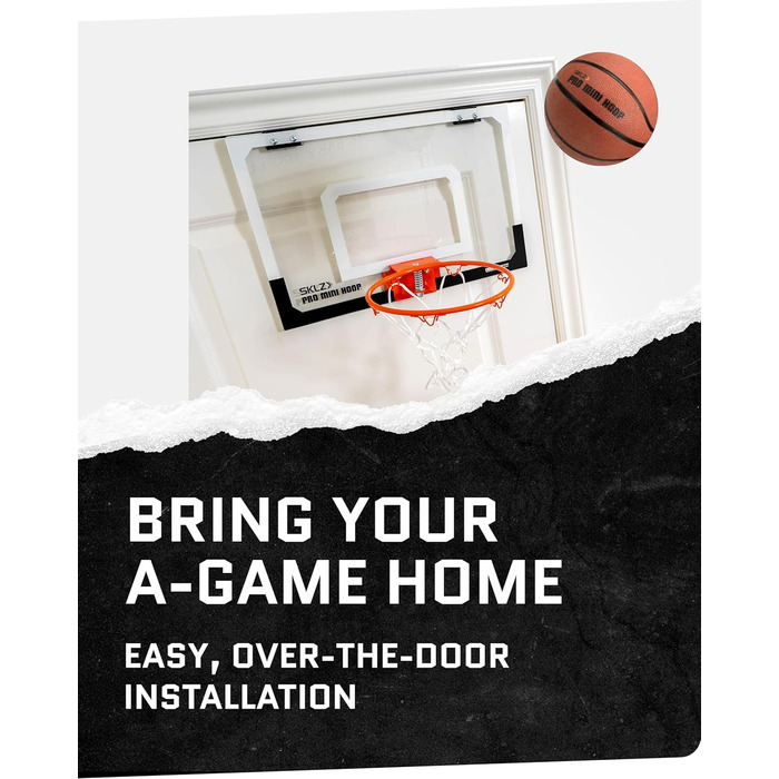 SKLZ Pro Mini баскетбольний кошик - ігровий кошик для дому з м'ячем, SKLZ Pro Mini Hoop