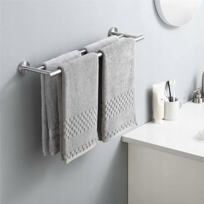 Тримач для рушників у ванну кімнату, стильна штанга 60 см