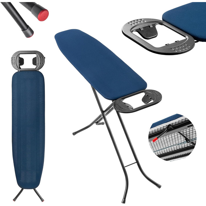Прасувальна дошка KADAX 110x30 см, складна, з регульованою висотою, для дому, Made in EU (Темно-синій)