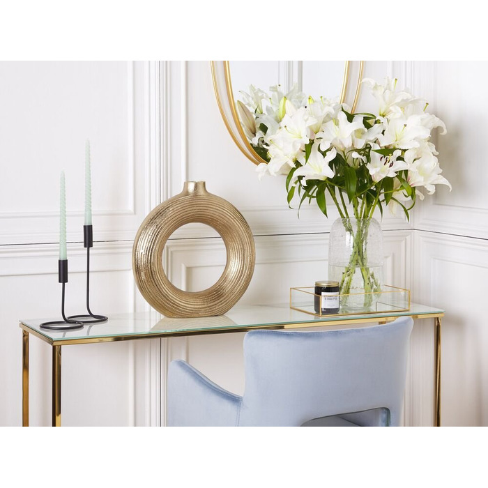 Декоративна ваза COMAL Metal, 40 см, золотиста