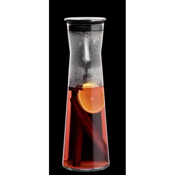 Bohemia Cristal 093 006 103 SIMAX Carafe approx. 1100 ml made of heat-resistant borosilicate glass with a practical stainless steel spout 