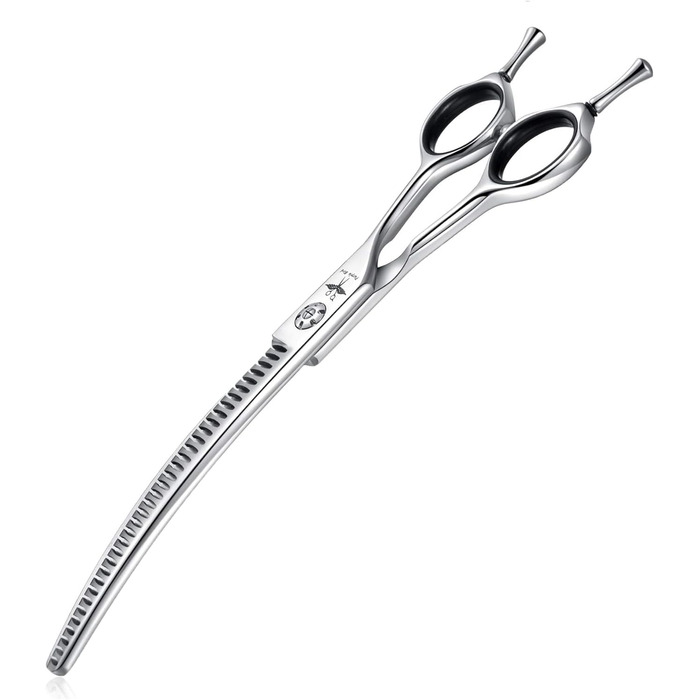 Ножиці для грумінгу собак та котів PURPLEBIRD 7.0 дюймів, вигнуті, з японської сталі 440C, ручна робота