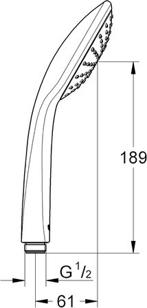 Grohe Vitalio Comfort 100 Hand Shower IV with 4 Spray Patterns 26094000 (1 Spray Pattern)
